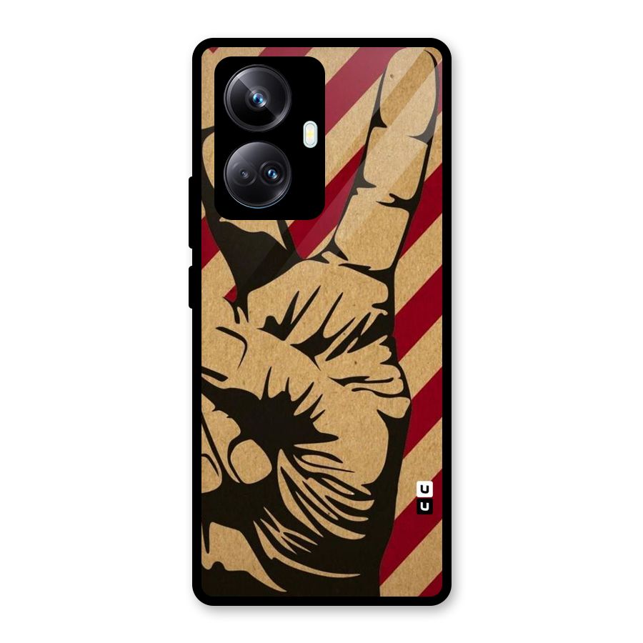 Peace Stripes Glass Back Case for Realme 10 Pro Plus