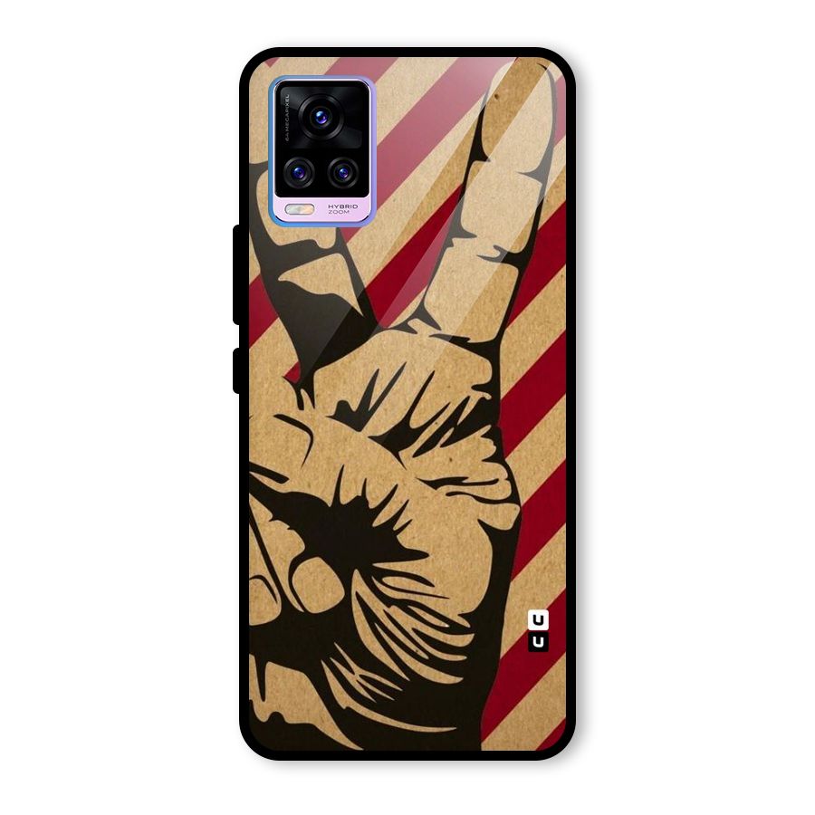 Peace Stripes Glass Back Case for Vivo V20 Pro