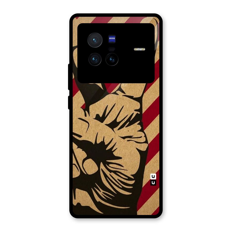 Peace Stripes Glass Back Case for Vivo X80