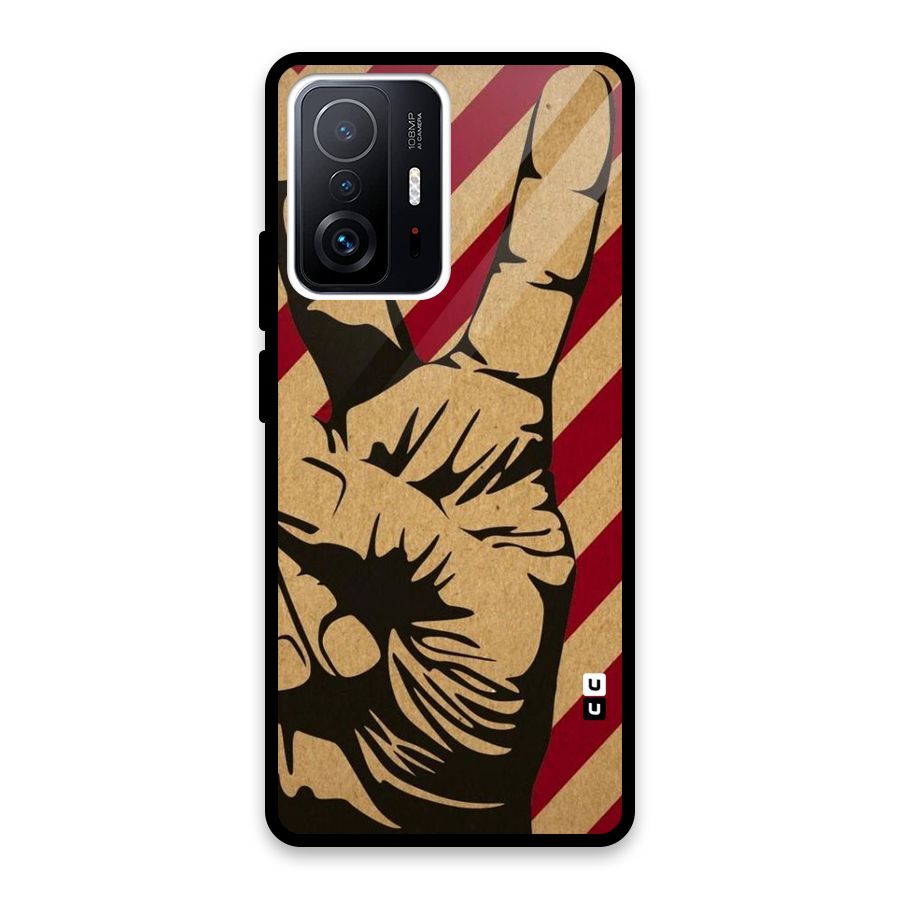 Peace Stripes Glass Back Case for Xiaomi 11T Pro