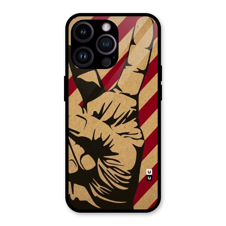 Peace Stripes Glass Back Case for iPhone 14 Pro Max
