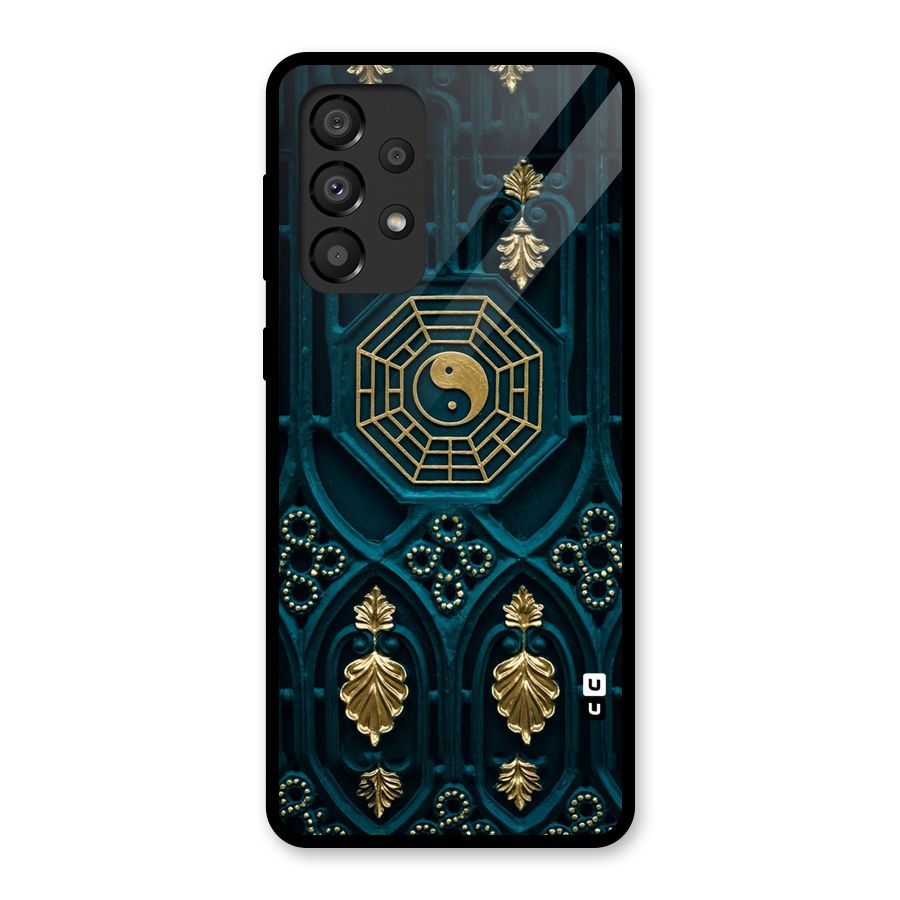 Peace Web Design Glass Back Case for Galaxy A33 5G