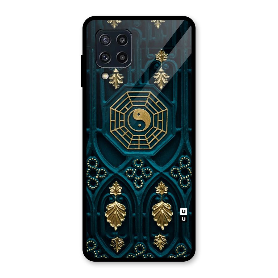 Peace Web Design Glass Back Case for Galaxy M32
