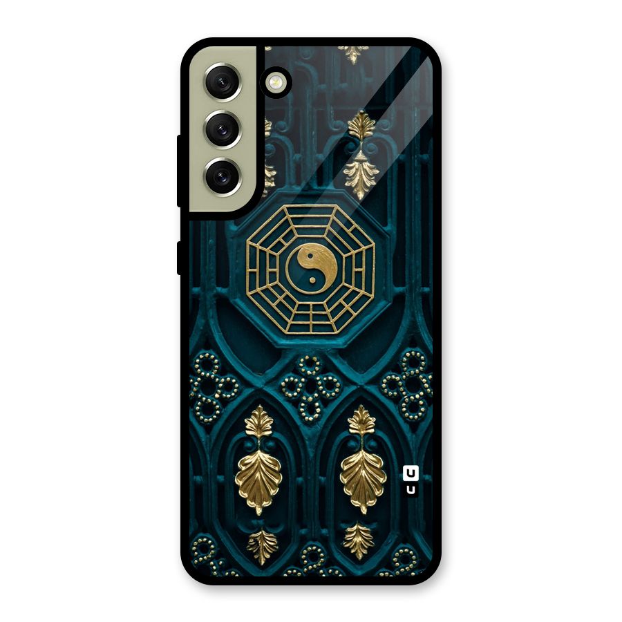 Peace Web Design Glass Back Case for Galaxy S21 FE 5G