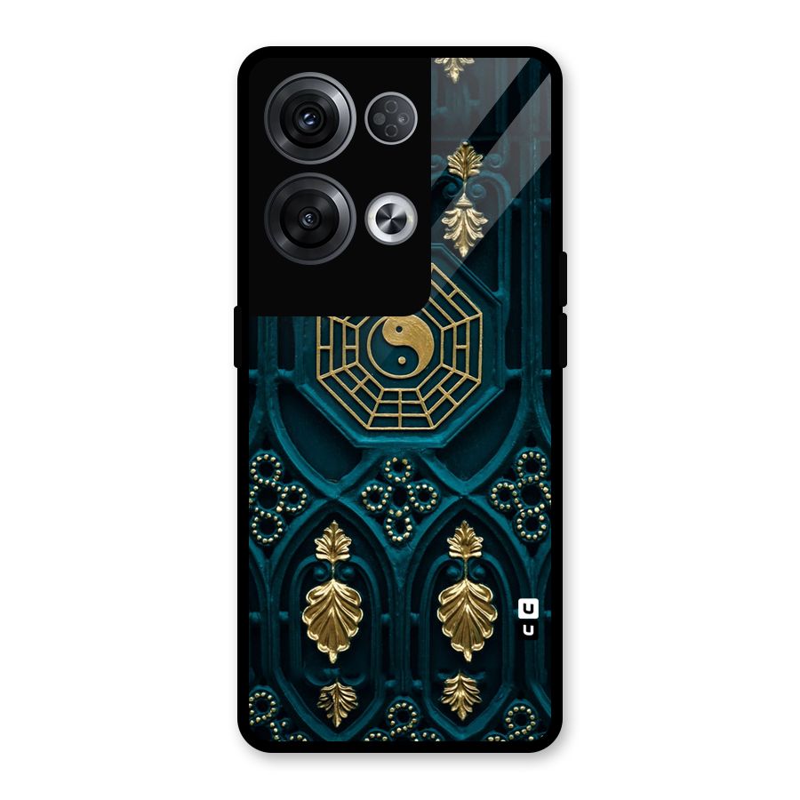 Peace Web Design Glass Back Case for Oppo Reno8 Pro 5G