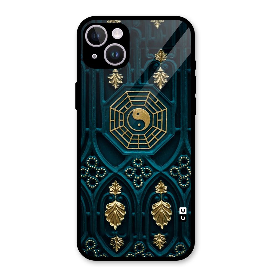 Peace Web Design Glass Back Case for iPhone 14 Plus