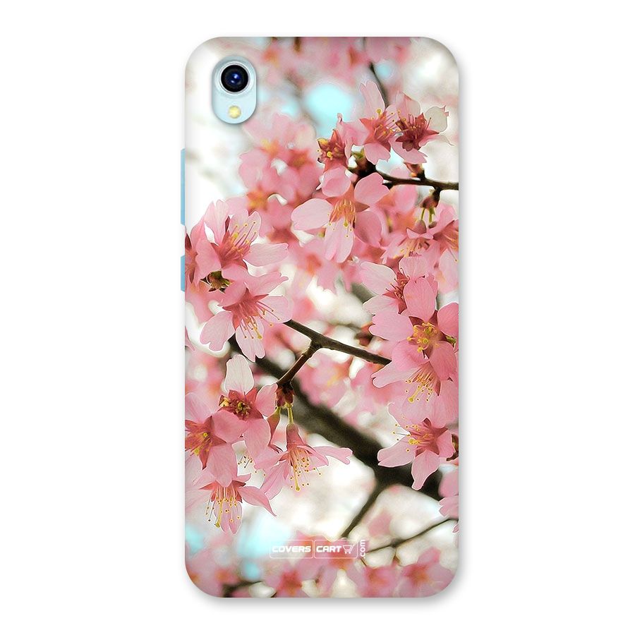 Peach Floral Back Case for Vivo Y1s
