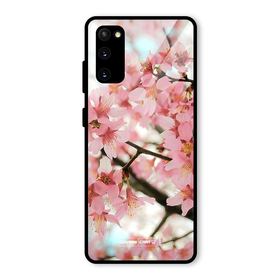 Peach Floral Glass Back Case for Galaxy S20 FE 5G