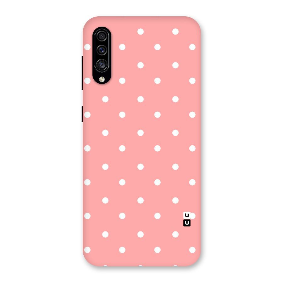 Peach Polka Pattern Back Case for Galaxy A30s