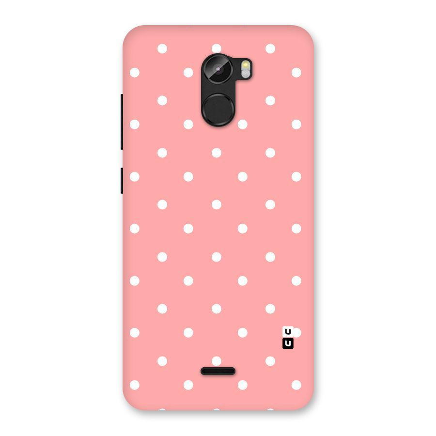 Peach Polka Pattern Back Case for Gionee X1