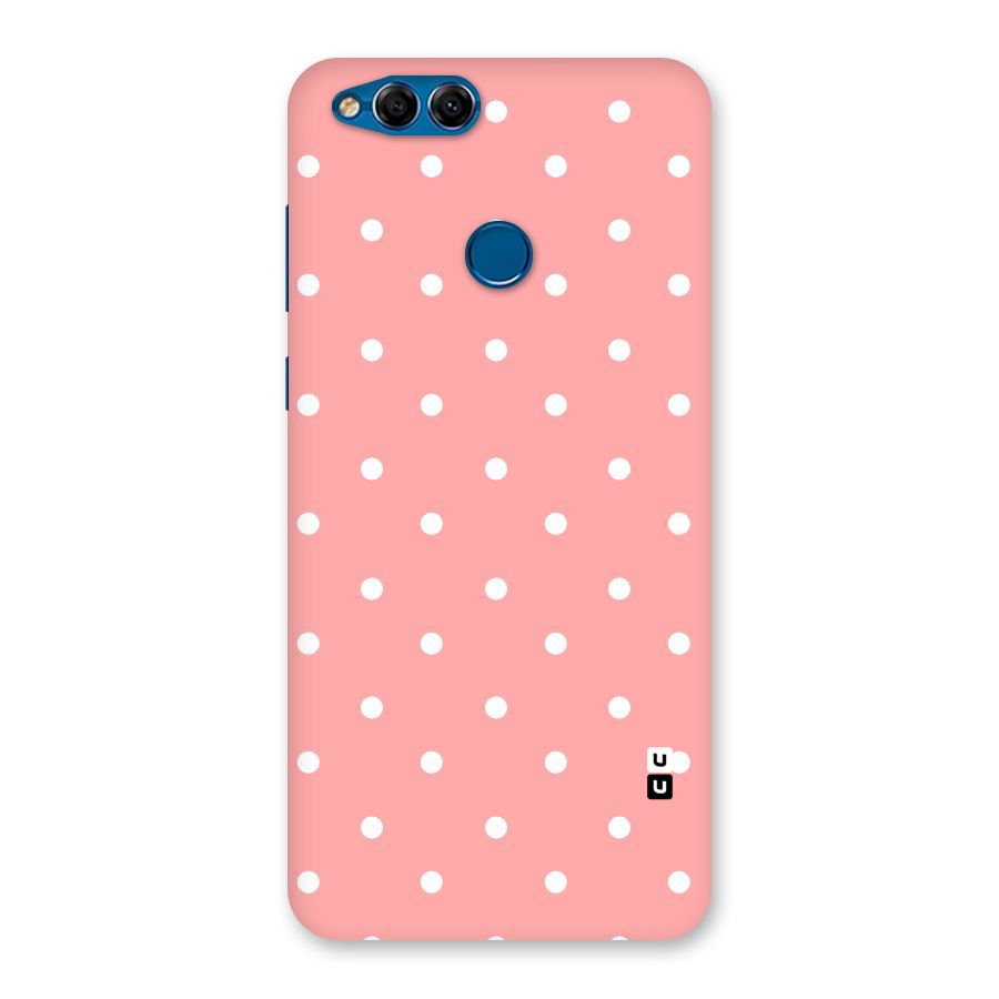 Peach Polka Pattern Back Case for Honor 7X