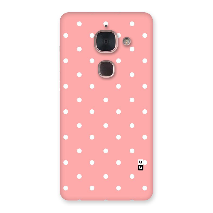 Peach Polka Pattern Back Case for Le Max 2