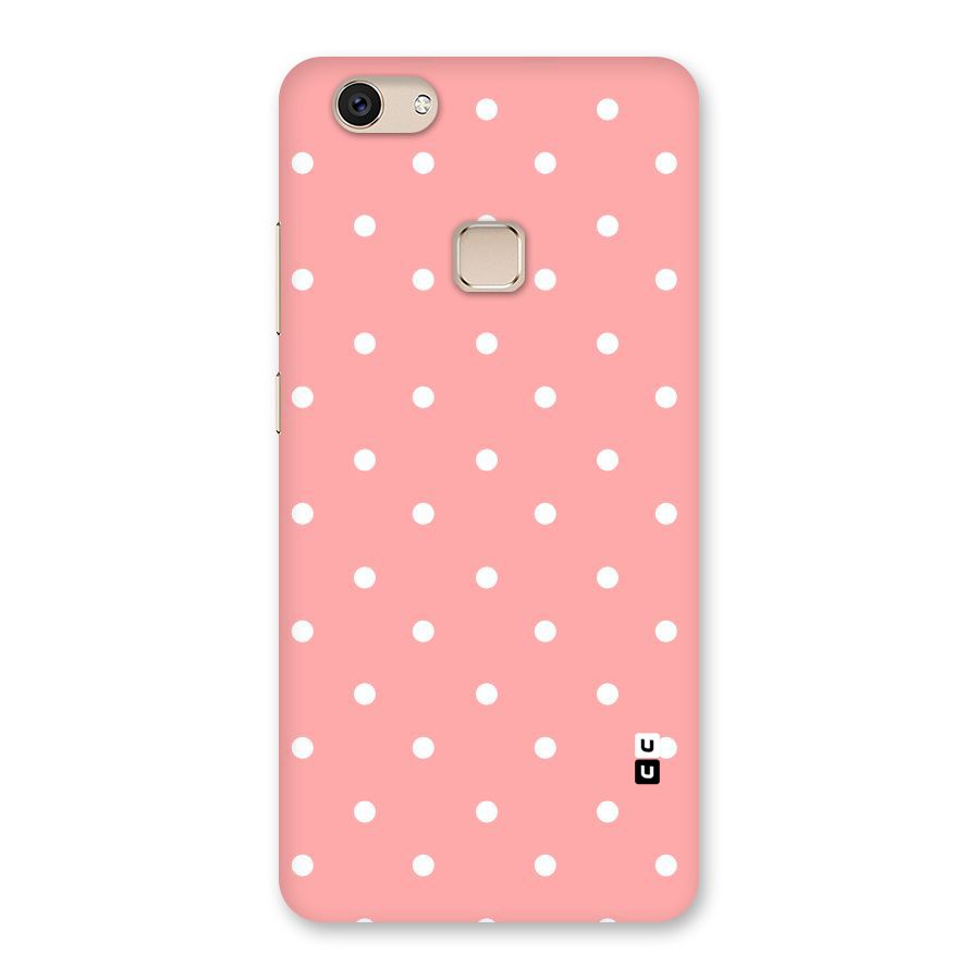Peach Polka Pattern Back Case for Vivo V7