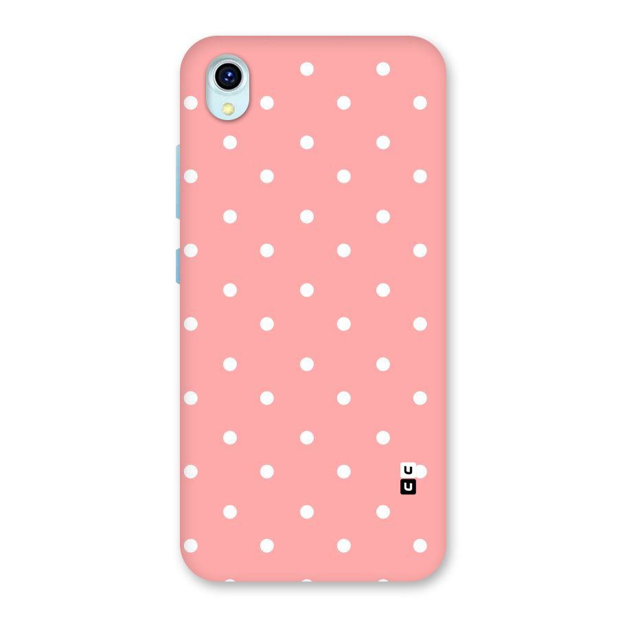 Peach Polka Pattern Back Case for Vivo Y1s