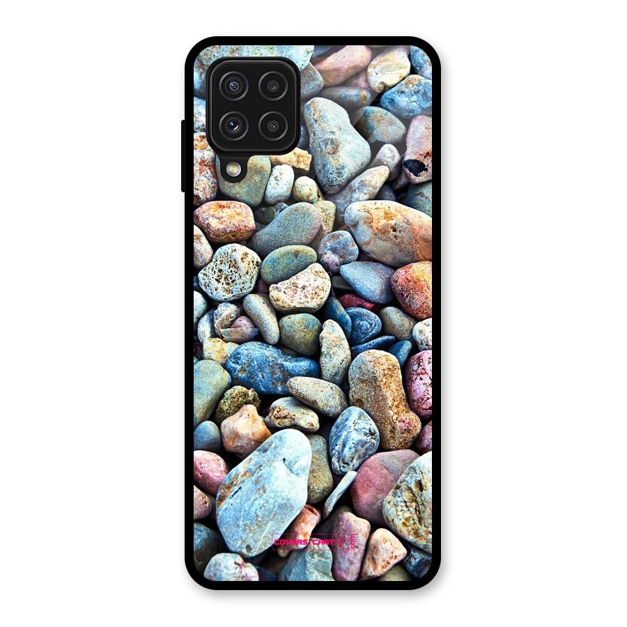 Pebbles Glass Back Case for Galaxy A22 4G