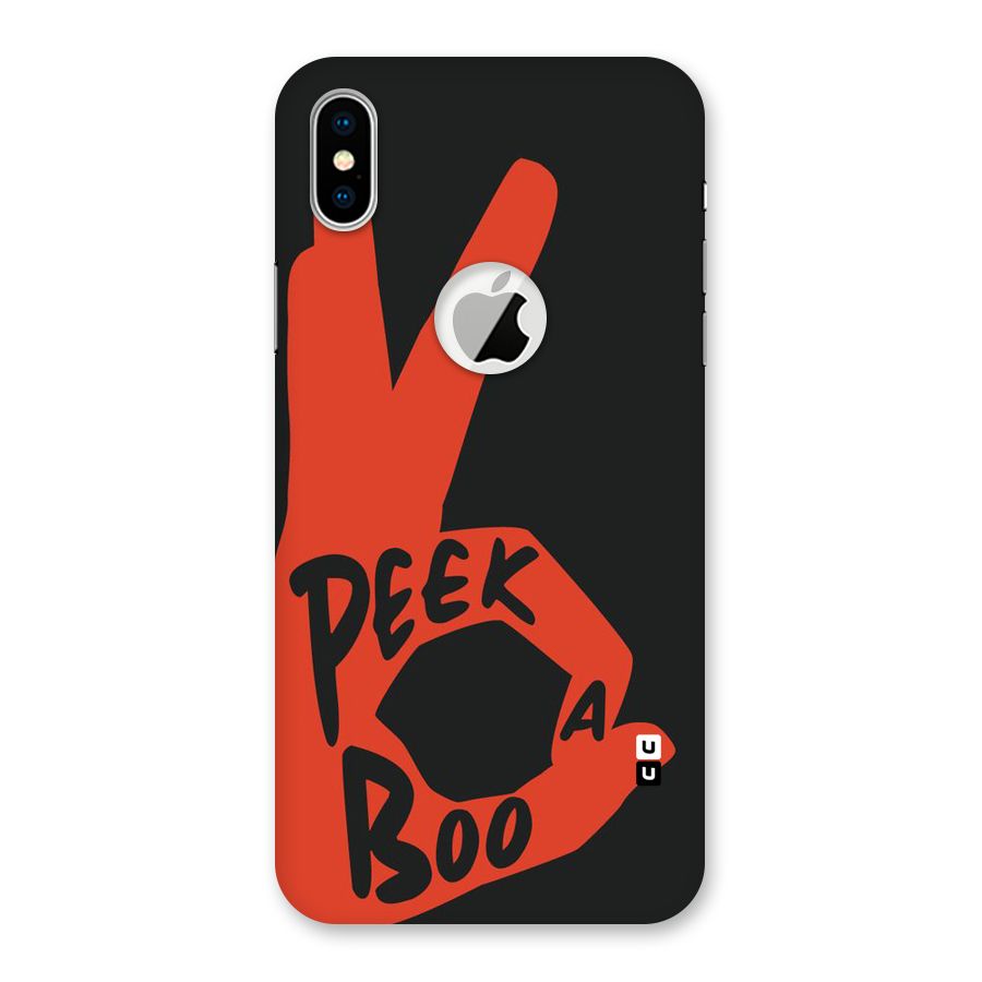 Peek-a-boo Back Case for iPhone X Logo Cut