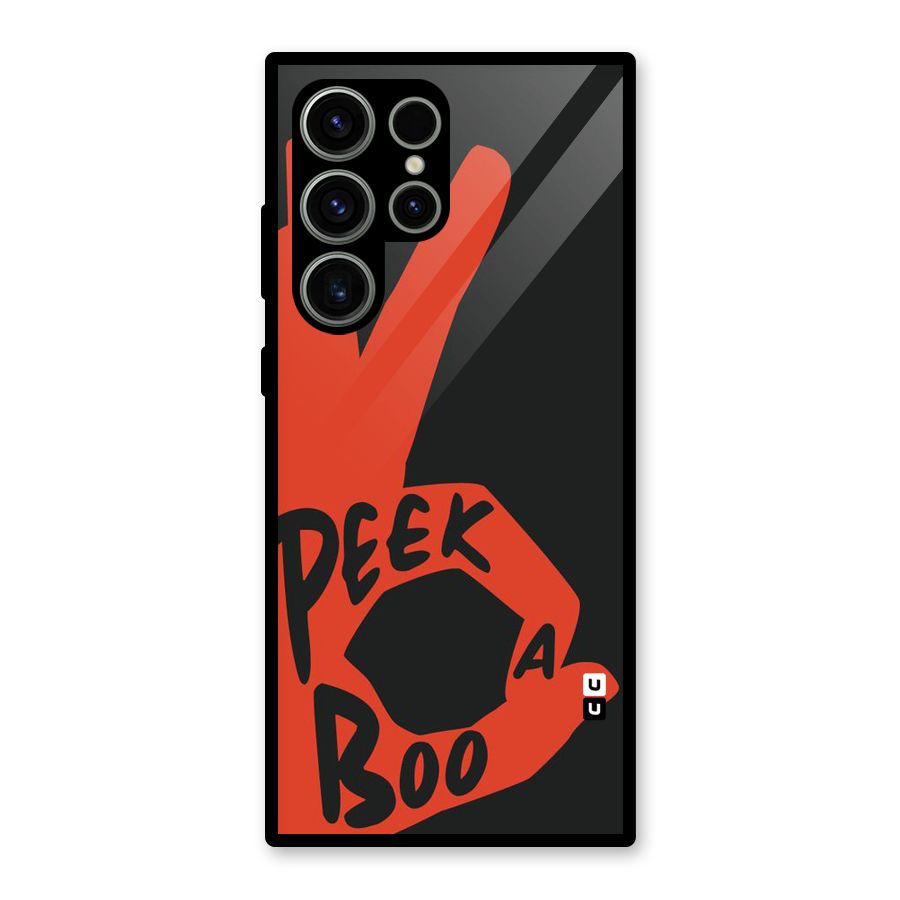 Peek-a-boo Glass Back Case for Galaxy S23 Ultra