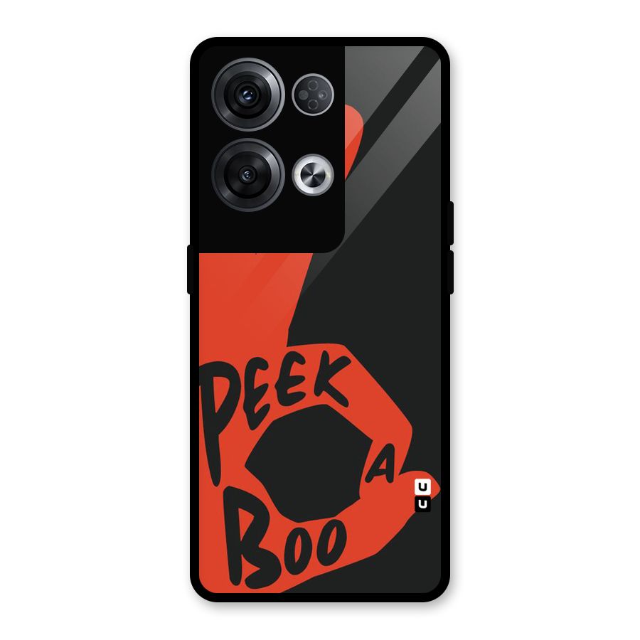 Peek-a-boo Glass Back Case for Oppo Reno8 Pro 5G