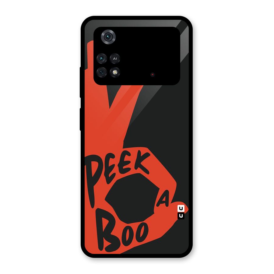 Peek-a-boo Glass Back Case for Poco M4 Pro 4G