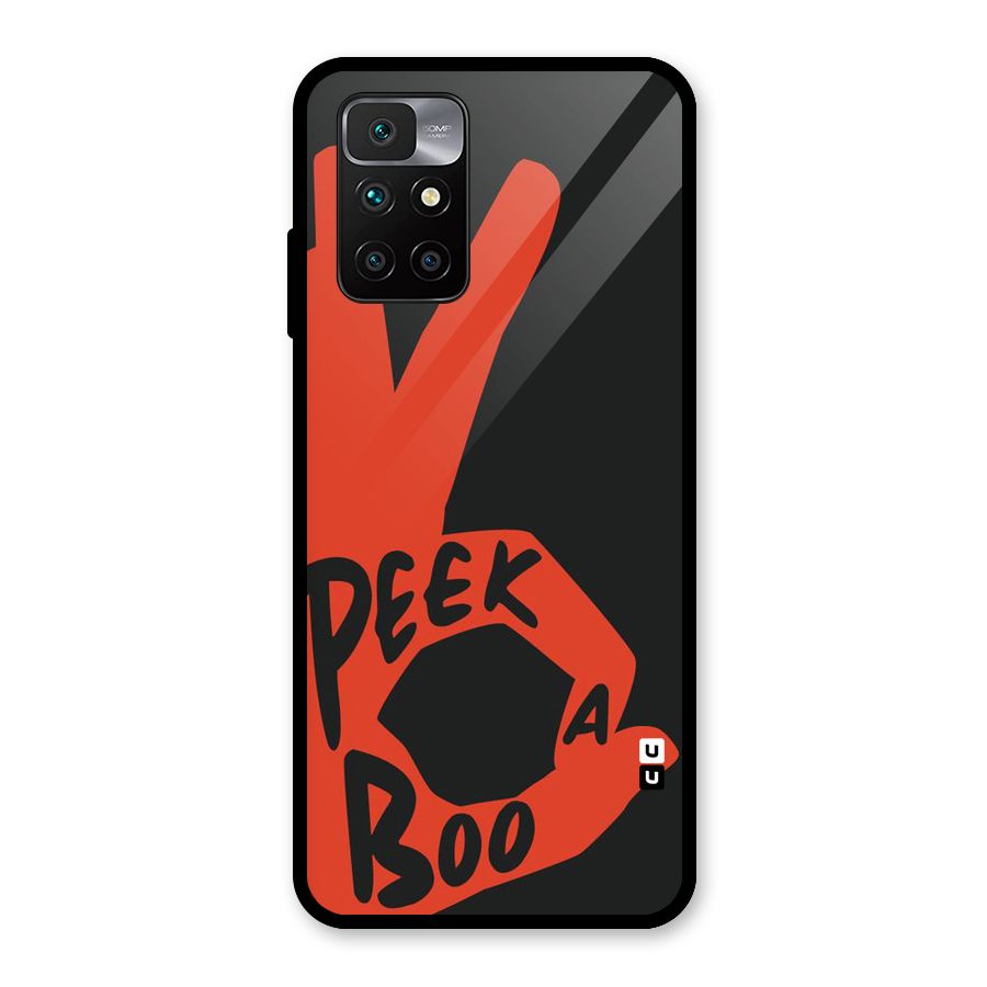 Peek-a-boo Glass Back Case for Redmi 10 Prime