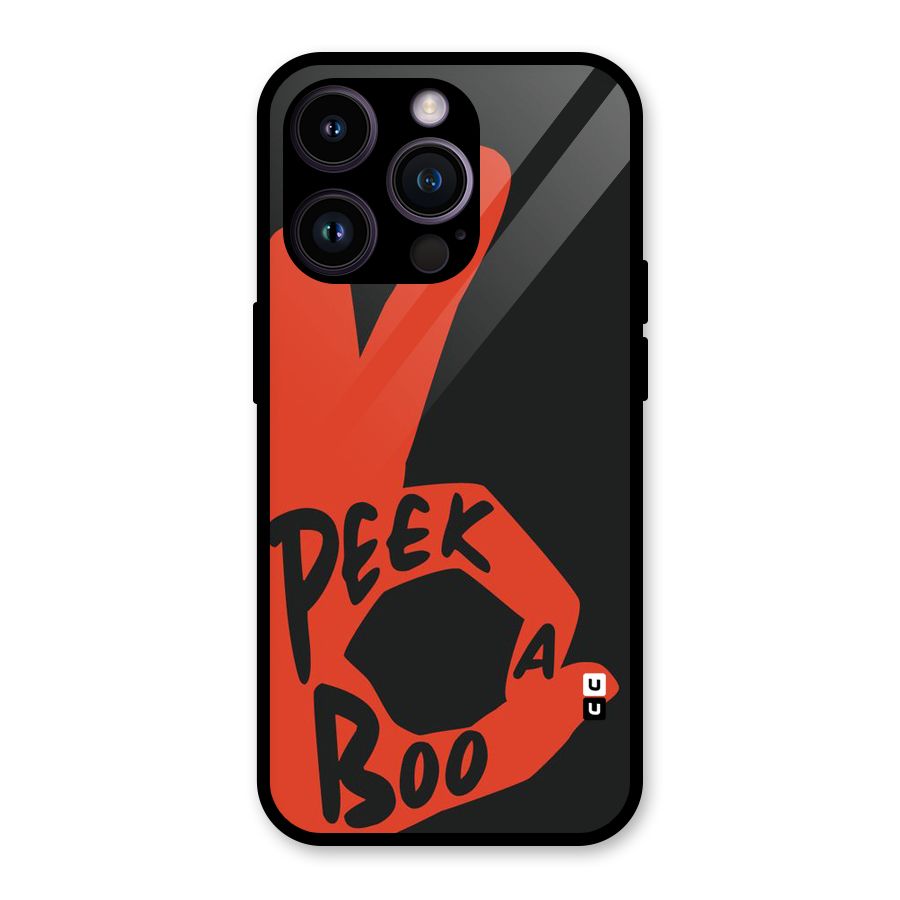 Peek-a-boo Glass Back Case for iPhone 14 Pro