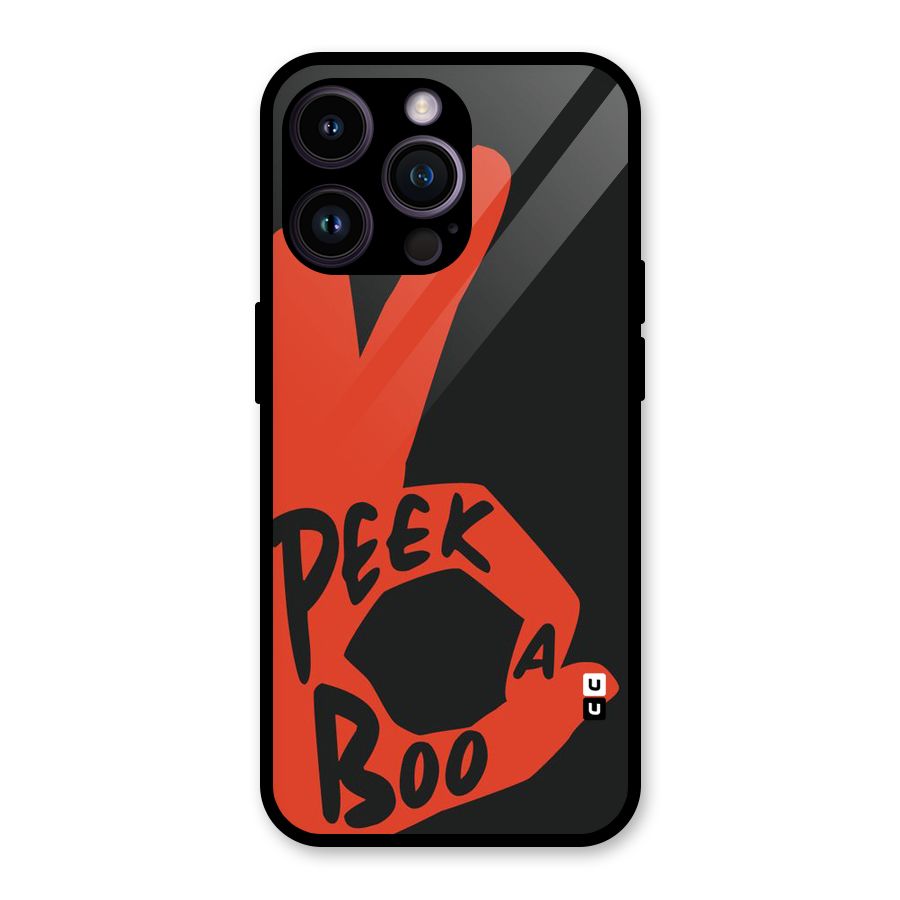 Peek-a-boo Glass Back Case for iPhone 14 Pro Max