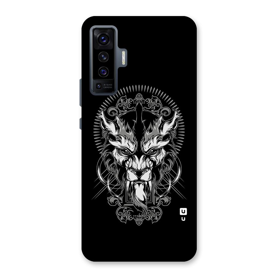 Pencil Art Lion Illustration Back Case for Vivo X50