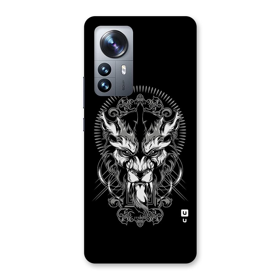 Pencil Art Lion Illustration Back Case for Xiaomi 12 Pro