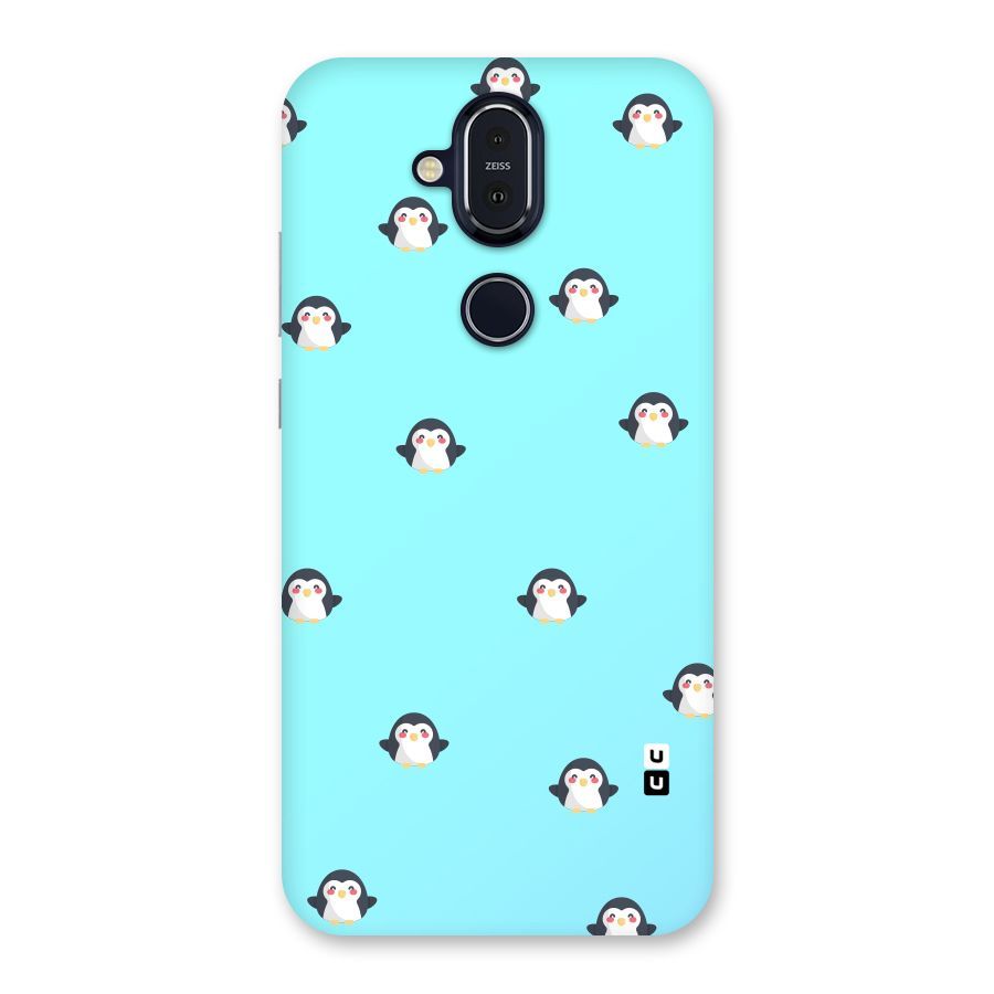 Penguins Pattern Print Back Case for Nokia 8.1