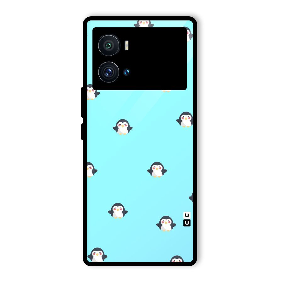 Penguins Pattern Print Glass Back Case for Vivo iQOO 9 Pro