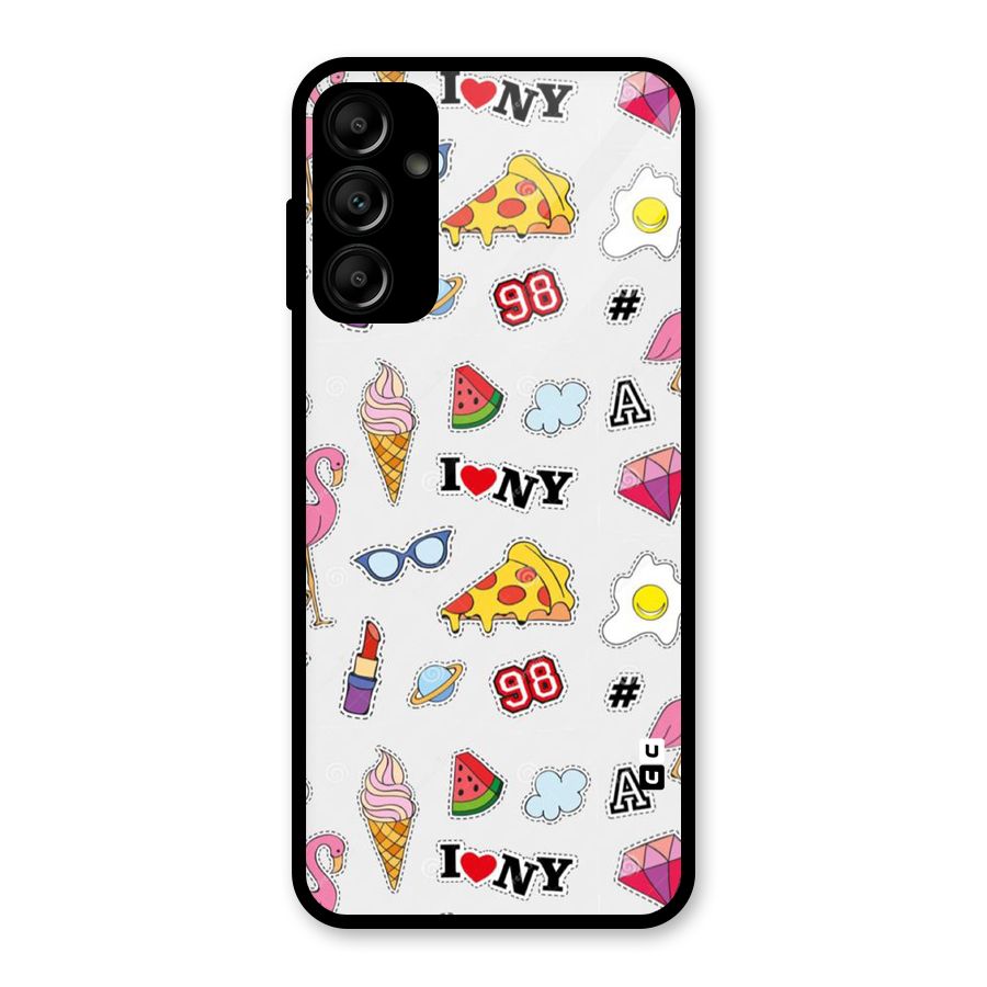 Personnel Quirk Glass Back Case for Galaxy A14 5G