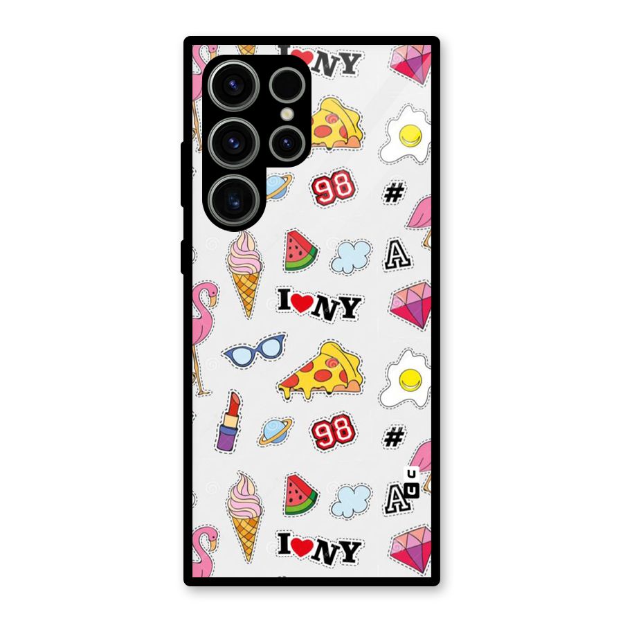 Personnel Quirk Glass Back Case for Galaxy S23 Ultra
