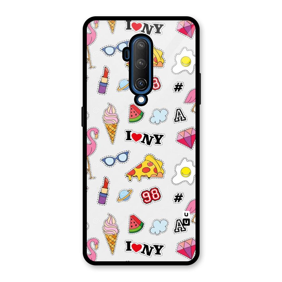 Personnel Quirk Glass Back Case for OnePlus 7T Pro