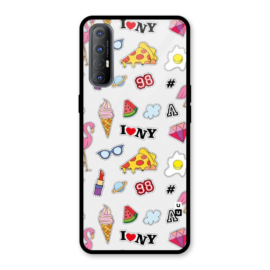 Personnel Quirk Glass Back Case for Oppo Reno3 Pro