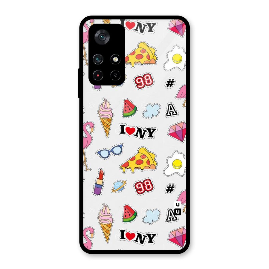 Personnel Quirk Glass Back Case for Poco M4 Pro 5G