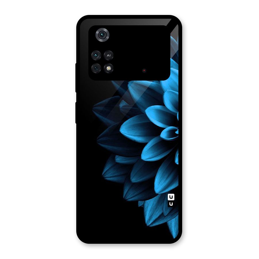 Petals In Blue Glass Back Case for Poco M4 Pro 4G