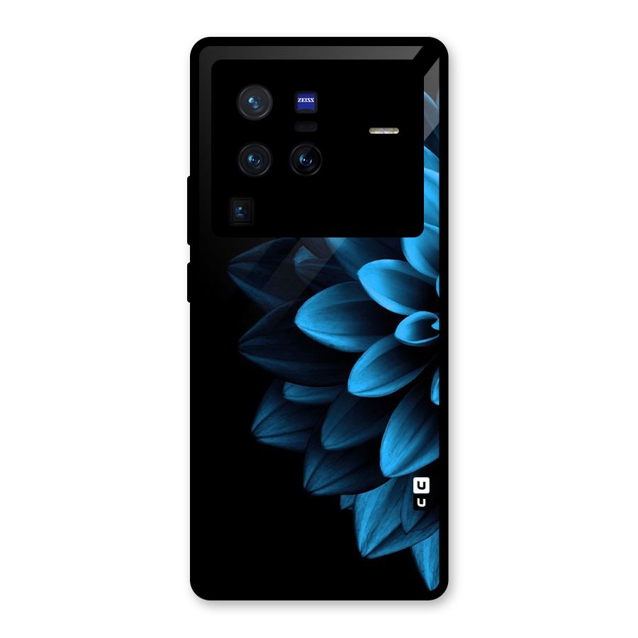 Petals In Blue Glass Back Case for Vivo X80 Pro