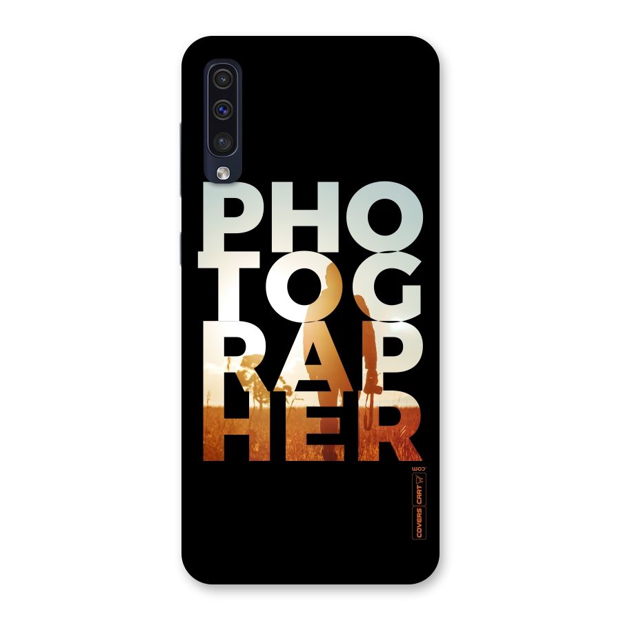 Photographer Typography Back Case for Galaxy A50s