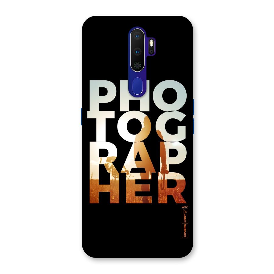 Photographer Typography Back Case for Oppo A9 (2020)