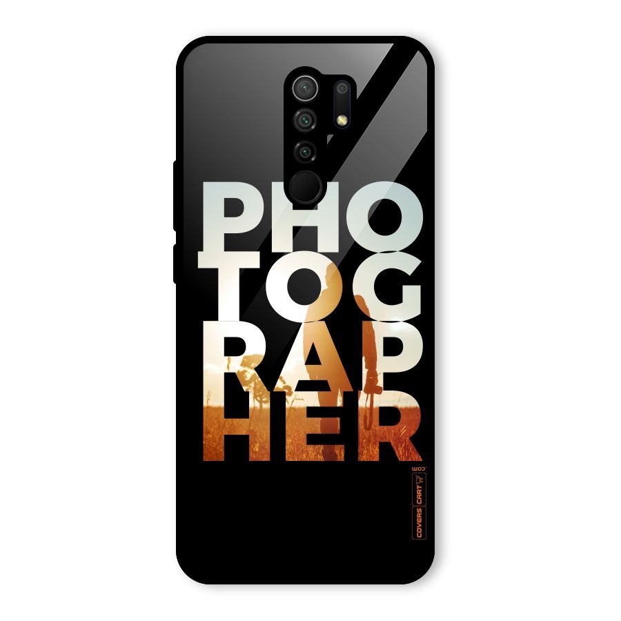 Photographer Typography Glass Back Case for Poco M2