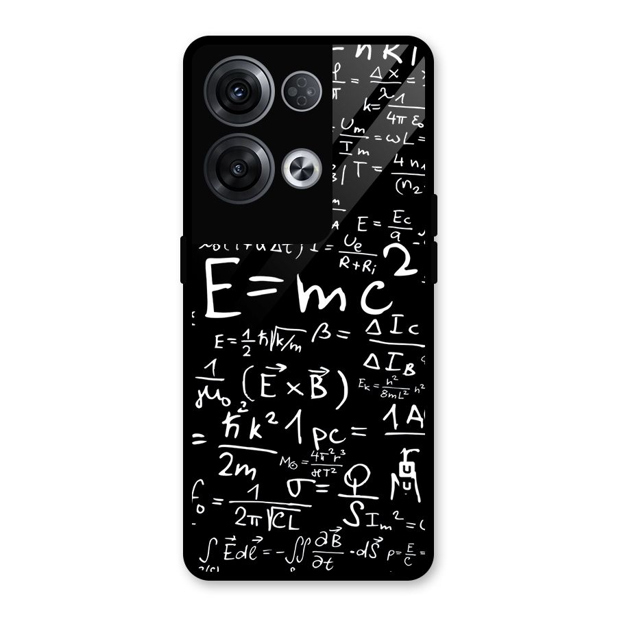 Physics Equation Glass Back Case for Oppo Reno8 Pro 5G