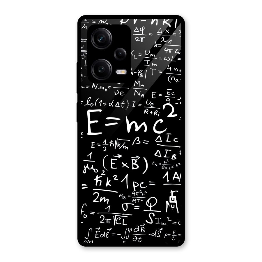Physics Equation Glass Back Case for Redmi Note 12 Pro