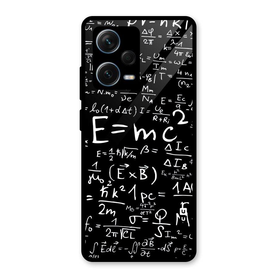 Physics Equation Glass Back Case for Redmi Note 12 Pro Plus 5G