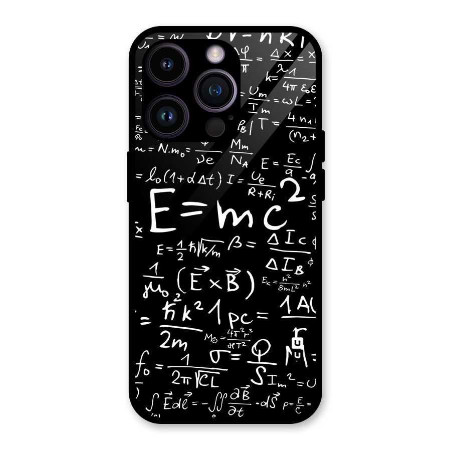Physics Equation Glass Back Case for iPhone 14 Pro