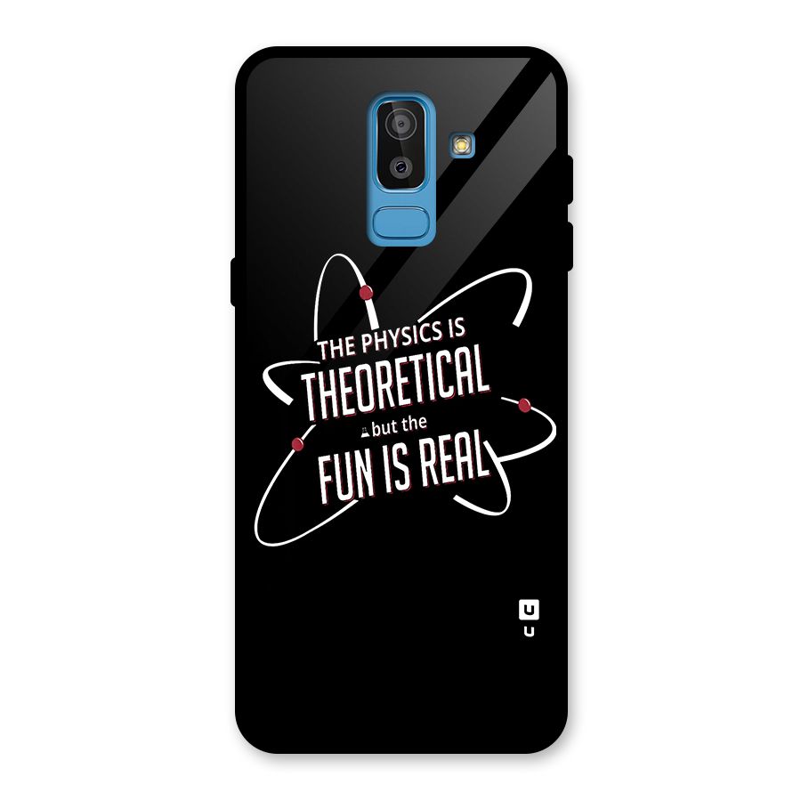 Physics Theoretical Fun Real Glass Back Case for Galaxy J8