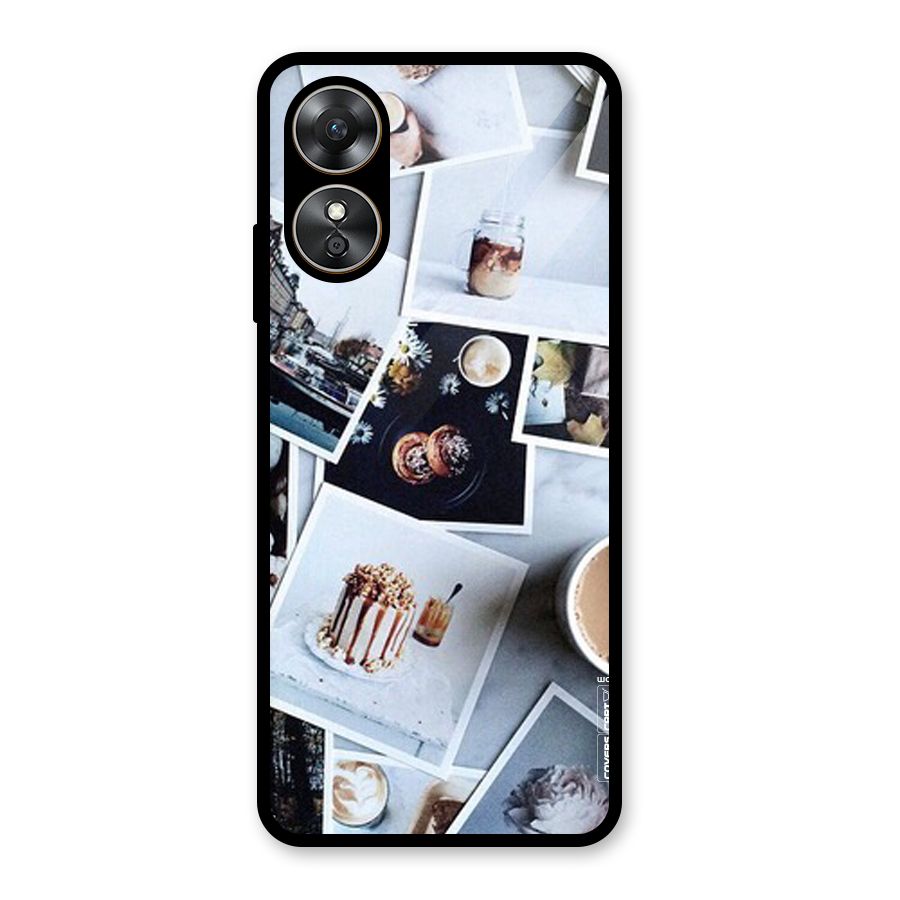 Pictures Coffee Glass Back Case for Oppo A17