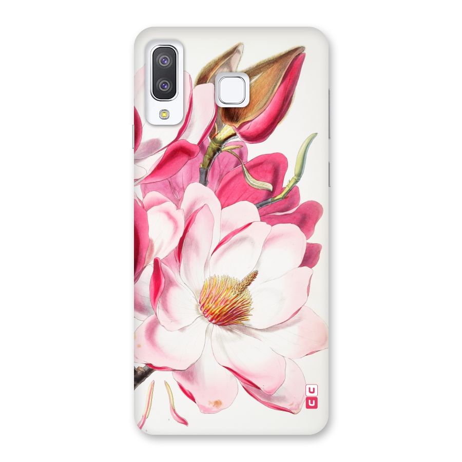 Pink Beautiful Flower Back Case for Galaxy A8 Star