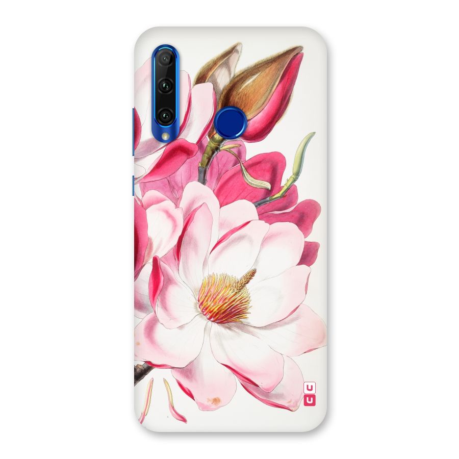 Pink Beautiful Flower Back Case for Honor 20i