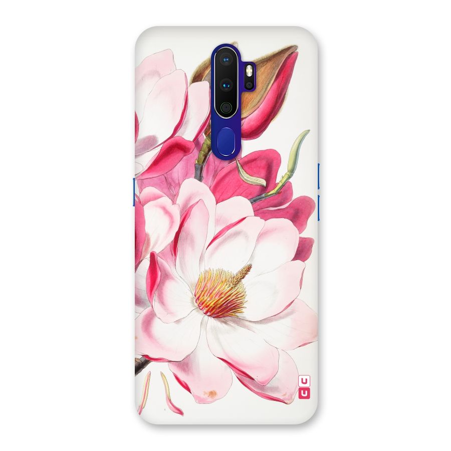 Pink Beautiful Flower Back Case for Oppo A9 (2020)