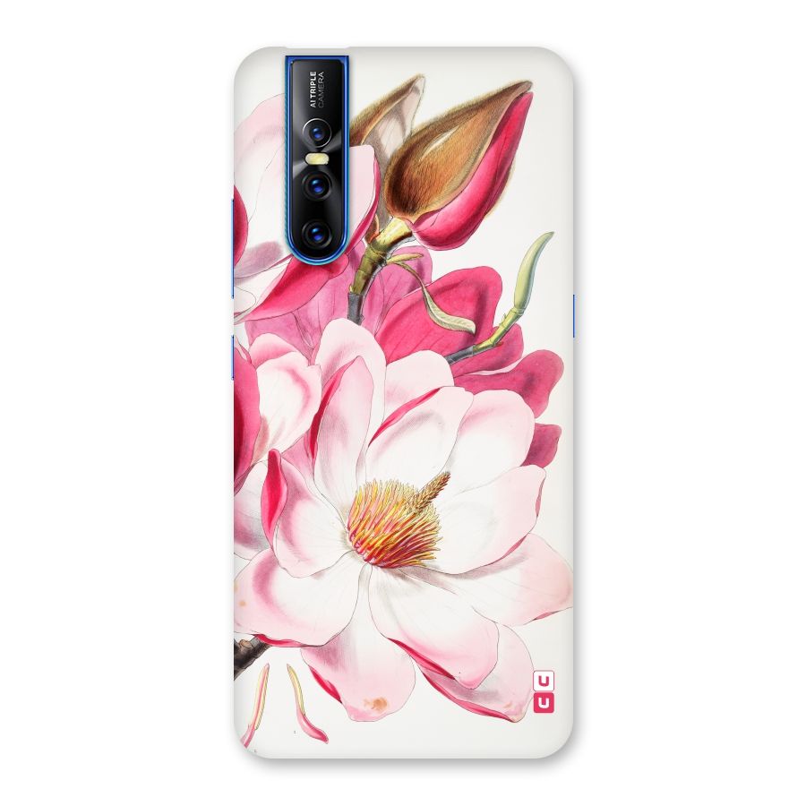 Pink Beautiful Flower Back Case for Vivo V15 Pro